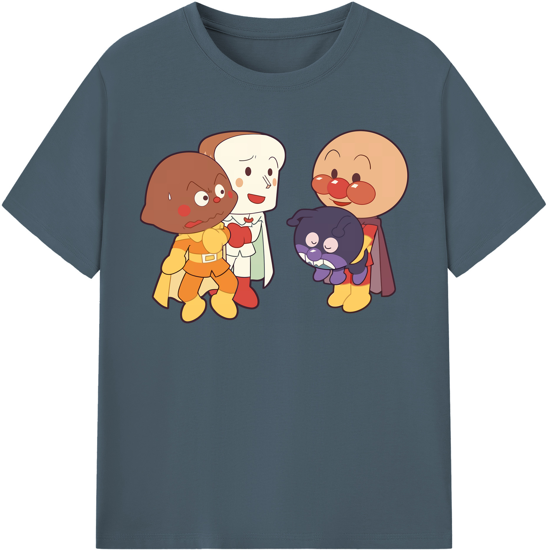 （画像用） アンパンマン Anpanman 綿100％半袖Tシャツ（フロントプリント）
